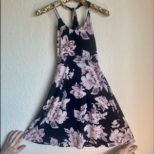 NWT Black Floral sun dress